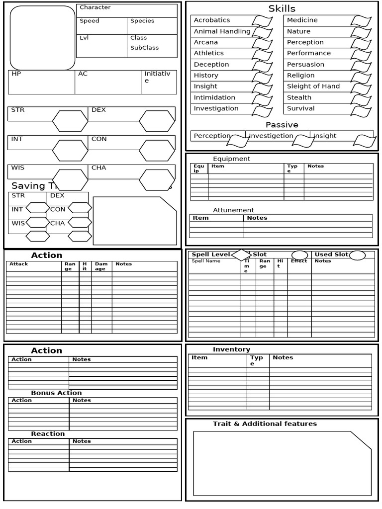 DND Charsheet | PDF