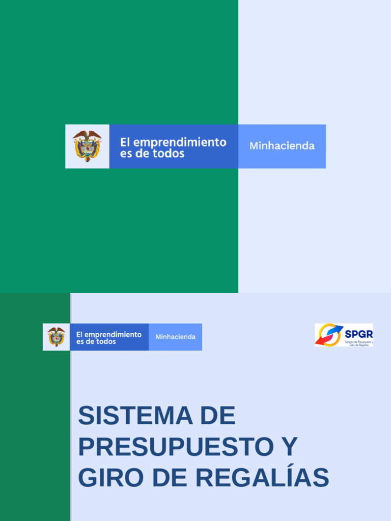 Sistema de Presupuesto y Regalías SGR | PDF | Presupuesto | Contabilidad