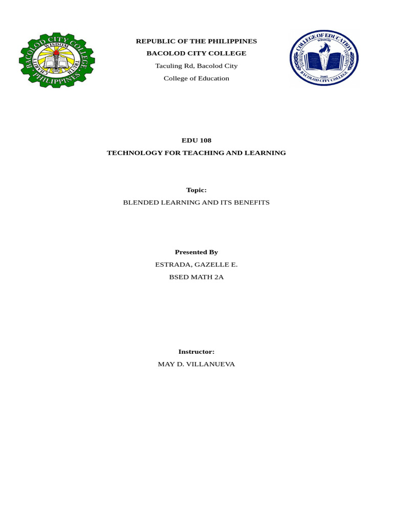 Blended Learning Sftcpy | PDF | Learning | Educational Technology