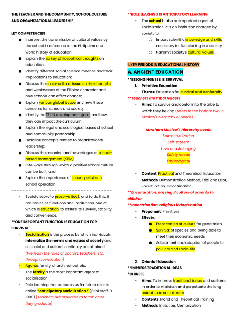 School Culture and Community Leadership | PDF | Reason | Pedagogy