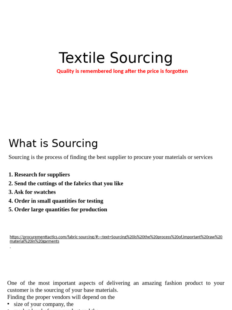 Textile Sourcing | PDF | Textiles | Yarn