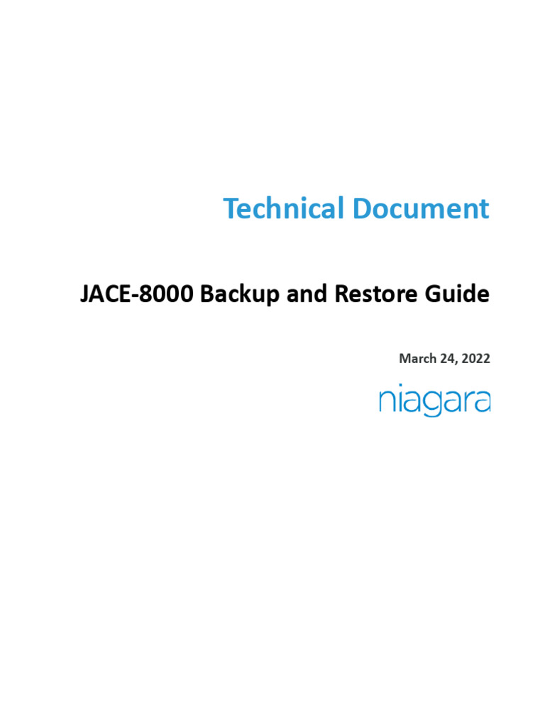 Jace-8000 Backup and Restore Guide | PDF | Backup | Usb Flash Drive