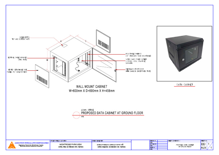 Wall Mount Data Cabinet Specifications | PDF