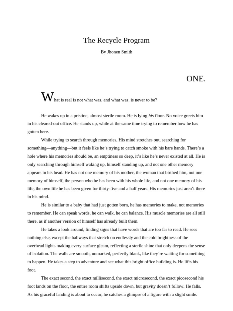 The Recycle Program | PDF