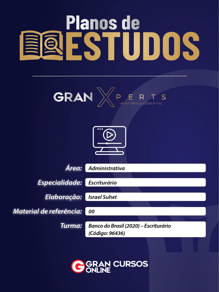 Plano de Estudos para Escriturário BB | PDF | Salário | Aprendizado