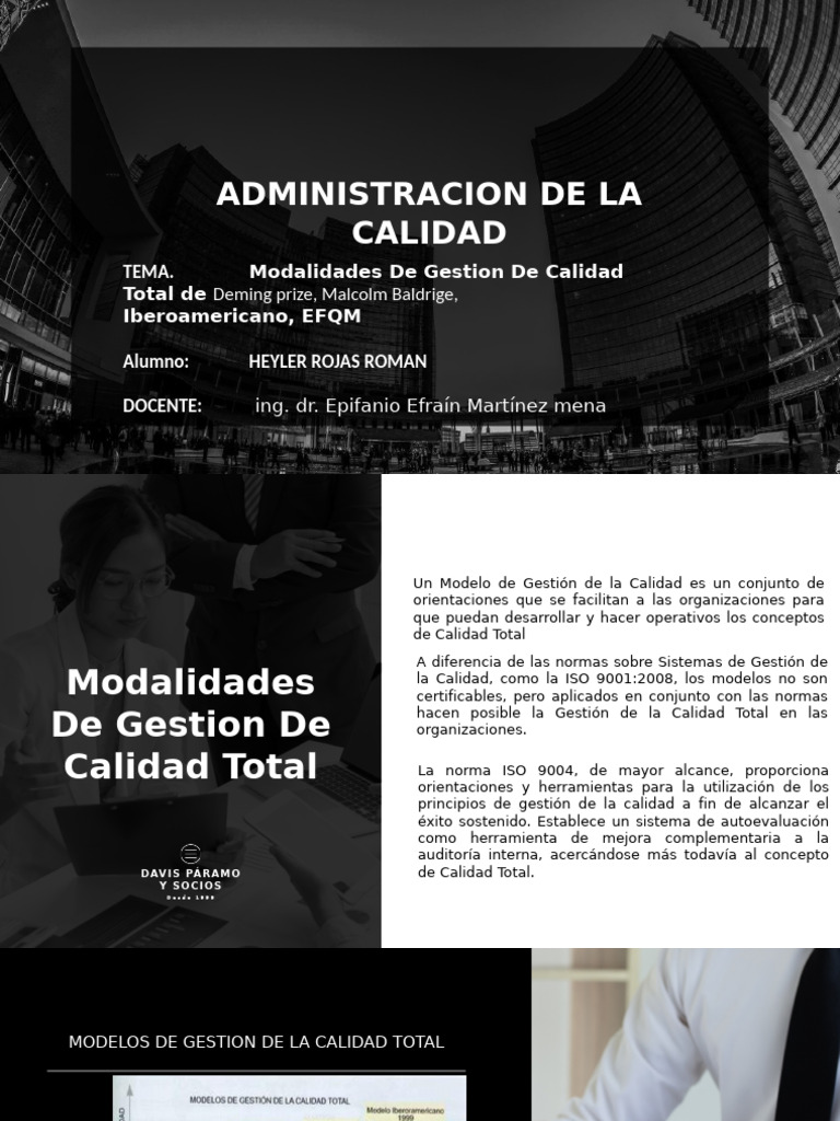 Modelos de Gestión de Calidad Total | PDF | Sistema de manejo de ...