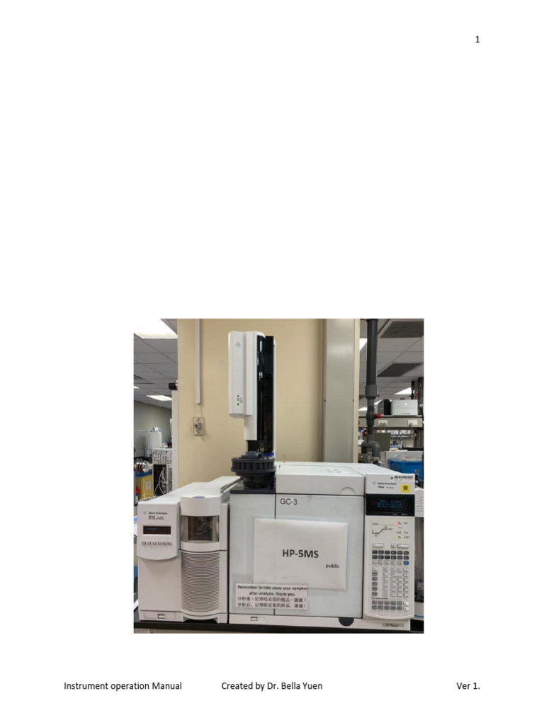 GC/MSD Operation Guide | PDF | Gas Chromatography | Gas Chromatography ...