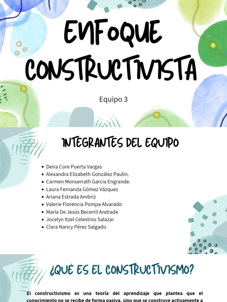 Teoría del Constructivismo en Educación | PDF | Constructivismo ...