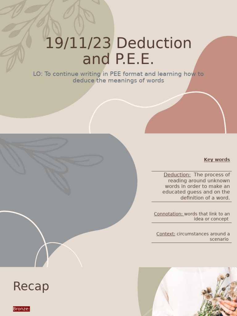 Deduction and PEE | PDF