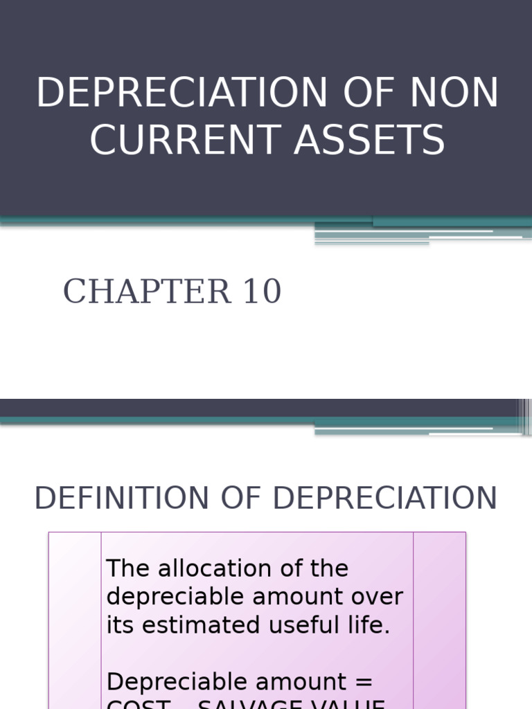 CHAPTER 10 Depreciation | PDF | Depreciation | Economies