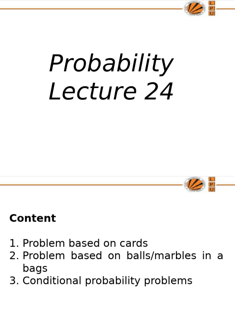 Probability Problems and Solutions | PDF | Odds | Probability
