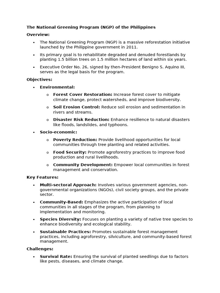 NG | PDF | Sustainability | Biodiversity