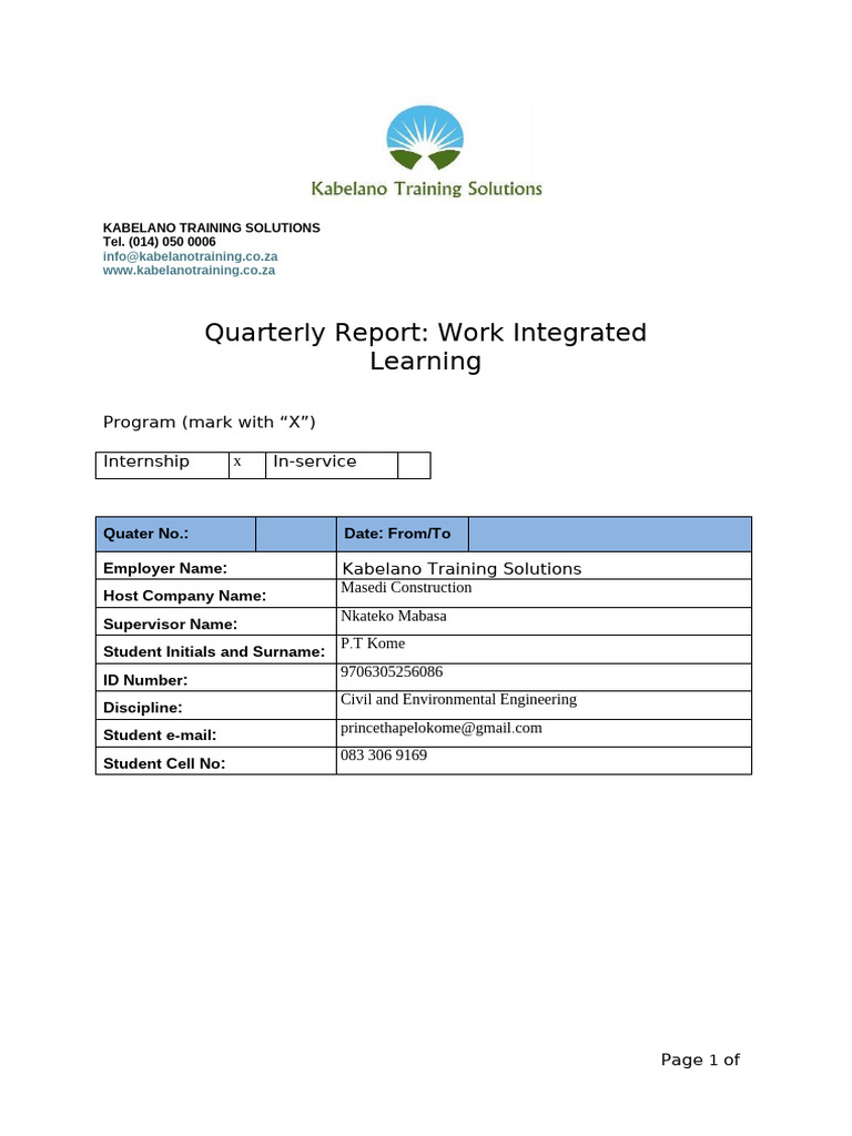 NSF Progress Report (003) | PDF | Safety | Regulatory Compliance
