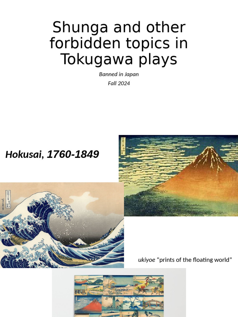 2) Shunga and other forbidden topics in Tokugawa Plays PPT | PDF | Ukiyo E
