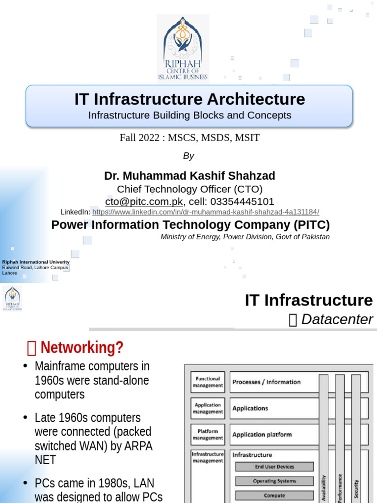 IT Infrastructure Lecture - Data Center Networking - Networking - 9 ...