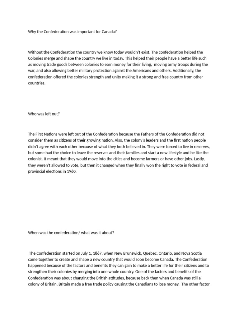 BRIEF CANADIAN HISTORY TIMELINE intelligence overview