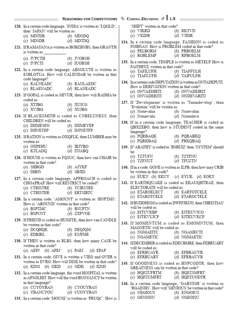 Code Language Decoding Examples | PDF