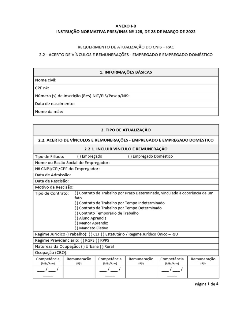 Atualização de Vínculos e Remunerações | PDF | Direito Privado | Justiça