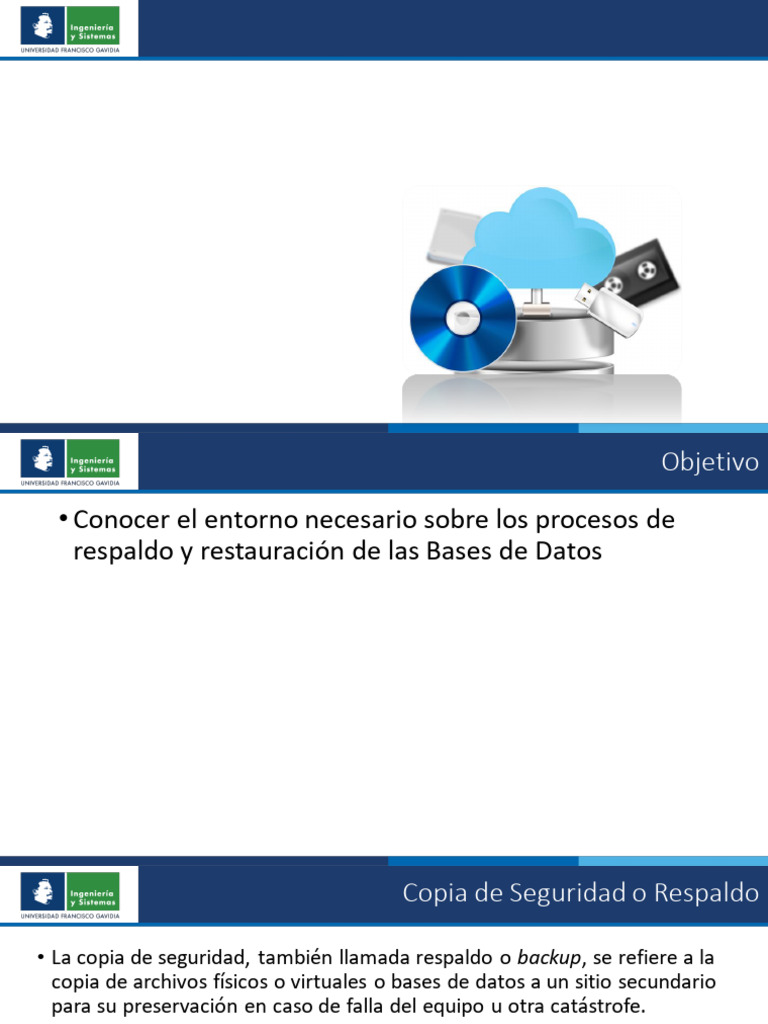 Backup y Restauración de Bases de Datos | PDF | Computación en la nube ...