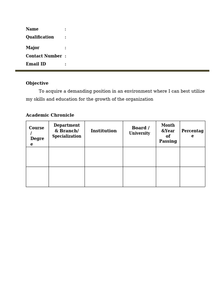 Resume Template | PDF