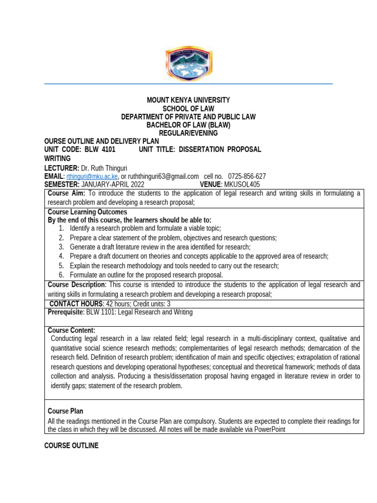 Dissertation Proposal Writing Course | PDF | Methodology | Thesis