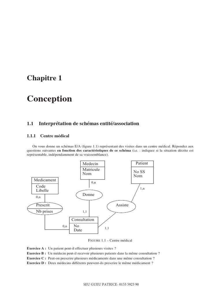 Interprétation de schémas E/A et algèbre relationnelle | PDF | Logiciel ...