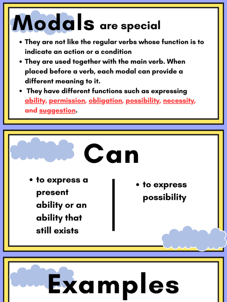 Understanding Modal Verbs and Their Uses | PDF | Linguistics ...