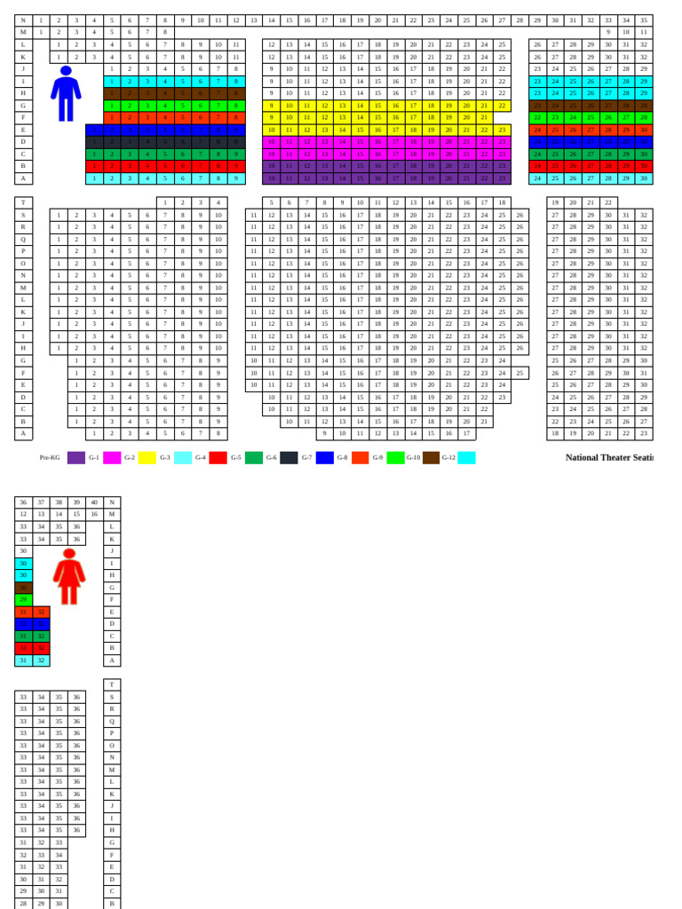 National Theater Seating Chart PDF