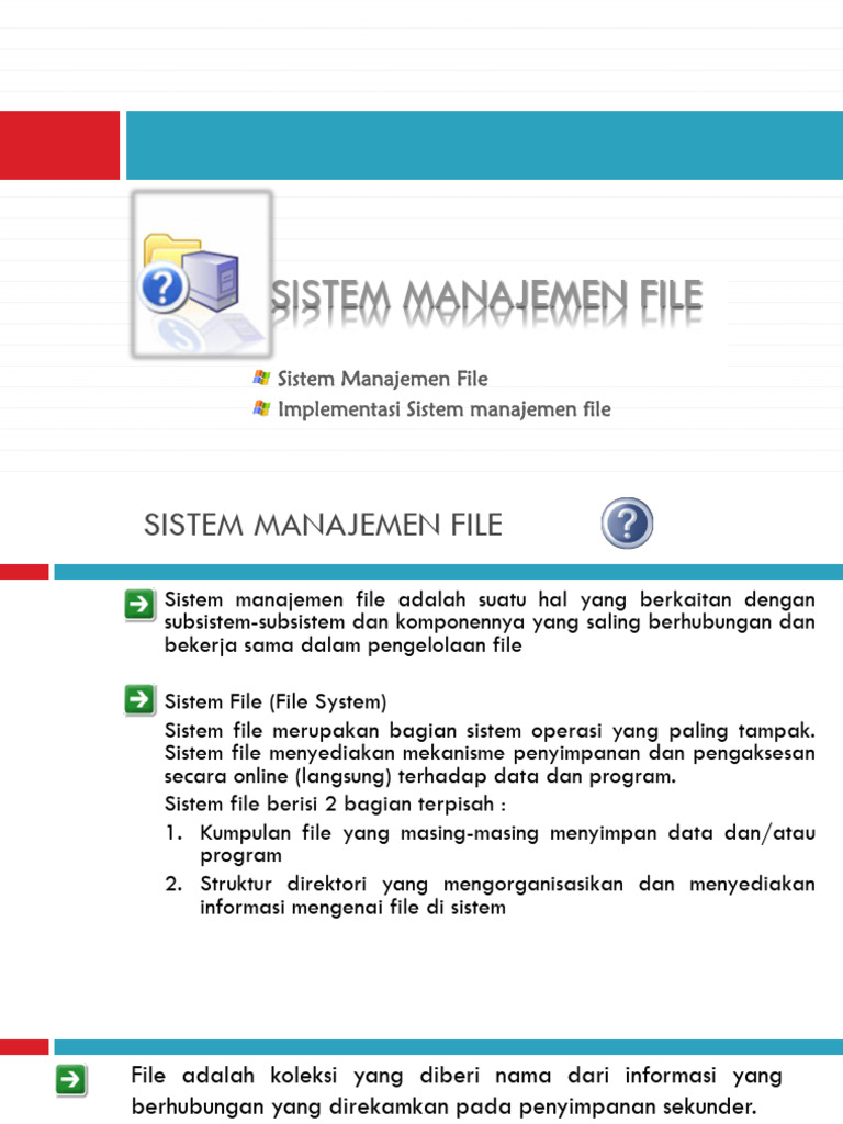 Pengelolaan Sistem Manajemen File | PDF