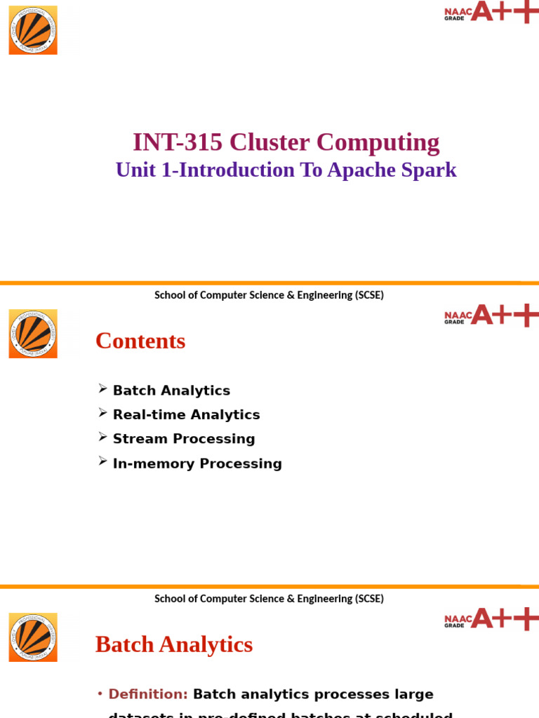Apache Spark: Batch vs Real-time Analytics | PDF | Analytics | Real ...