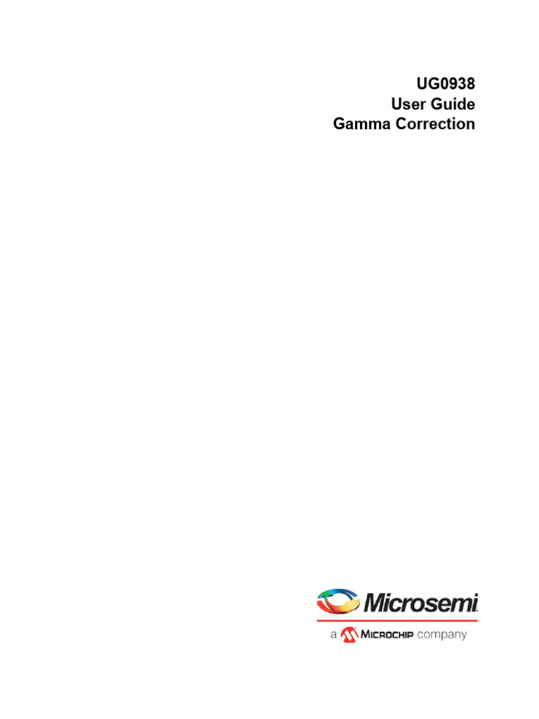 Gamma Correction User Guide UG0938 | PDF | Computer Engineering | Computing
