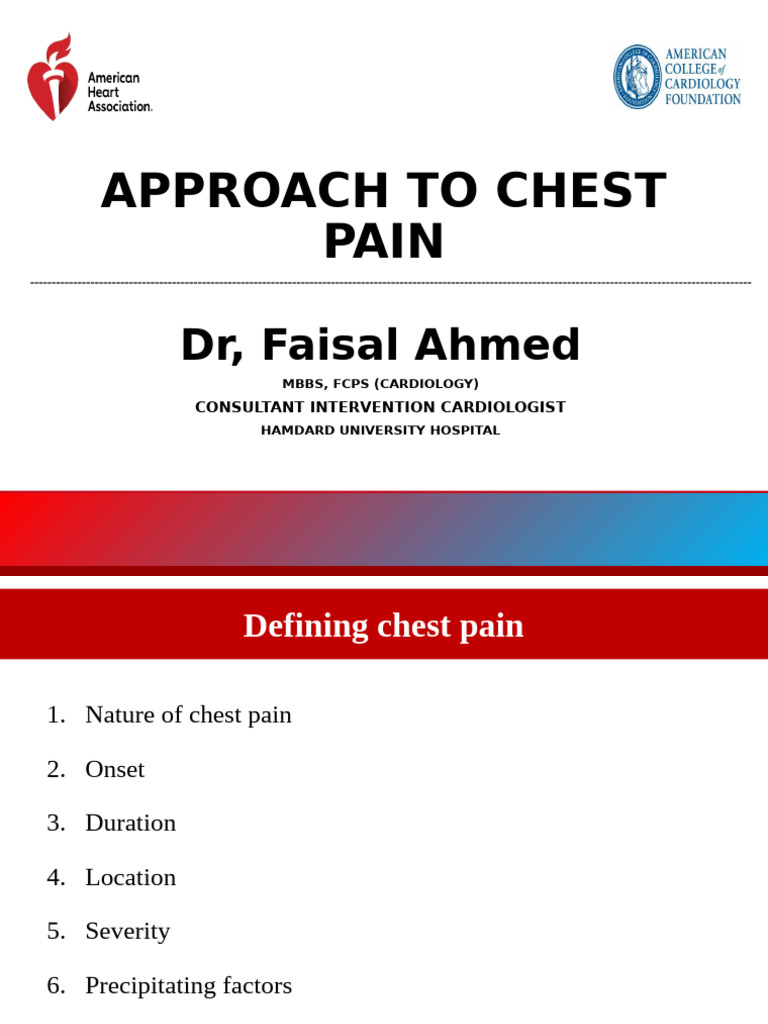 Chest Pain Assessment Guidelines | PDF