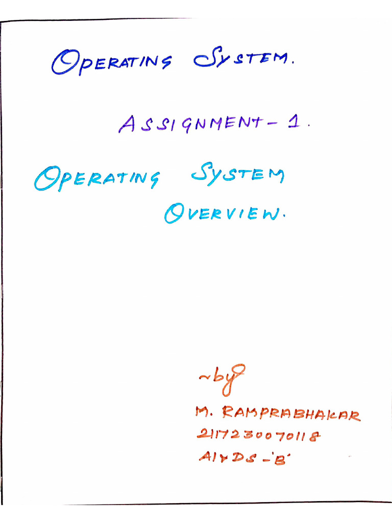 Os Ass-1 | PDF