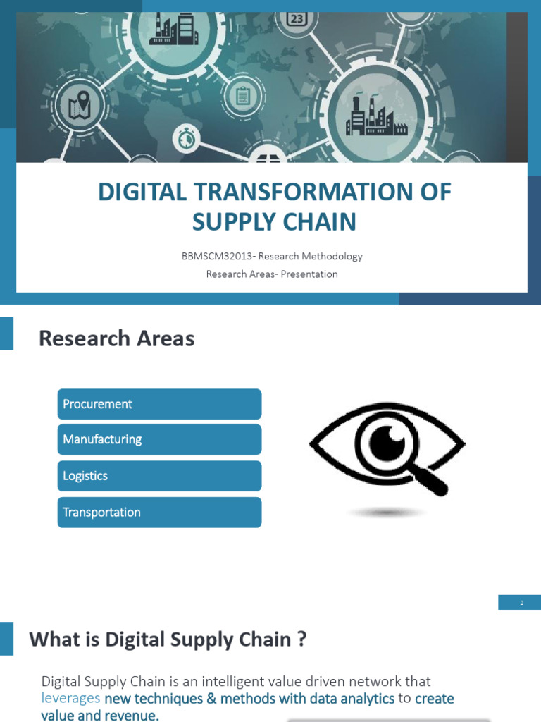 Digital Transformation of Supply Chain | PDF | Supply Chain ...