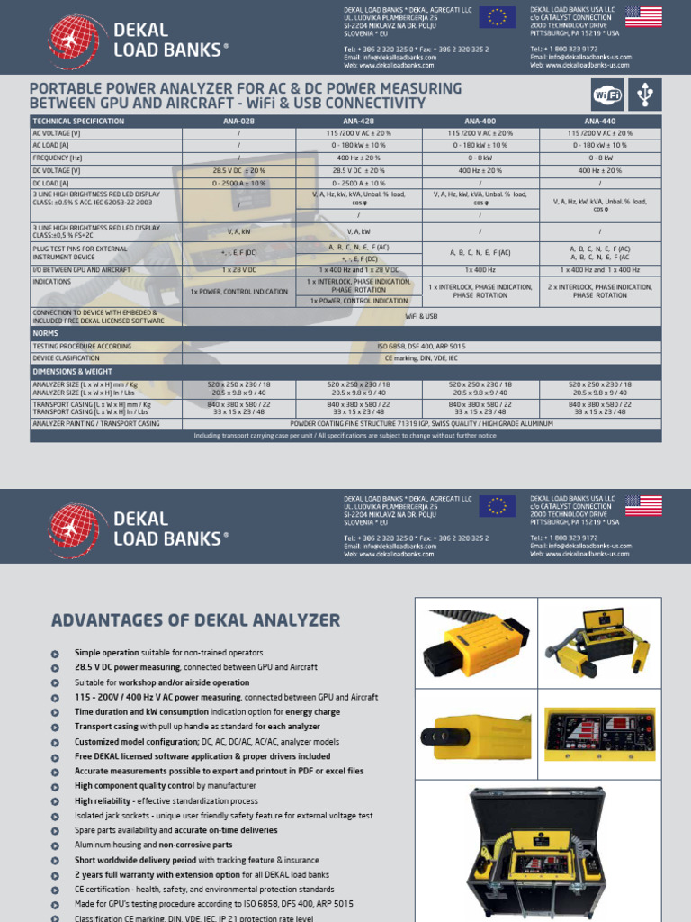 Aircraft Power Analyzer Guide | PDF | Alternating Current | Electrical ...
