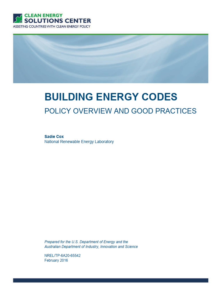 Building Energy Codes: Best Practices Guide | PDF | Efficient Energy ...