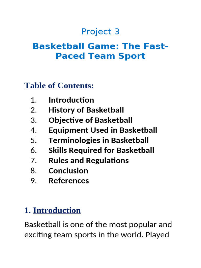 Overview of Basketball: History & Rules | PDF