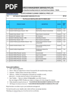 Diversey Chemicals Price List 2024-2025 | PDF
