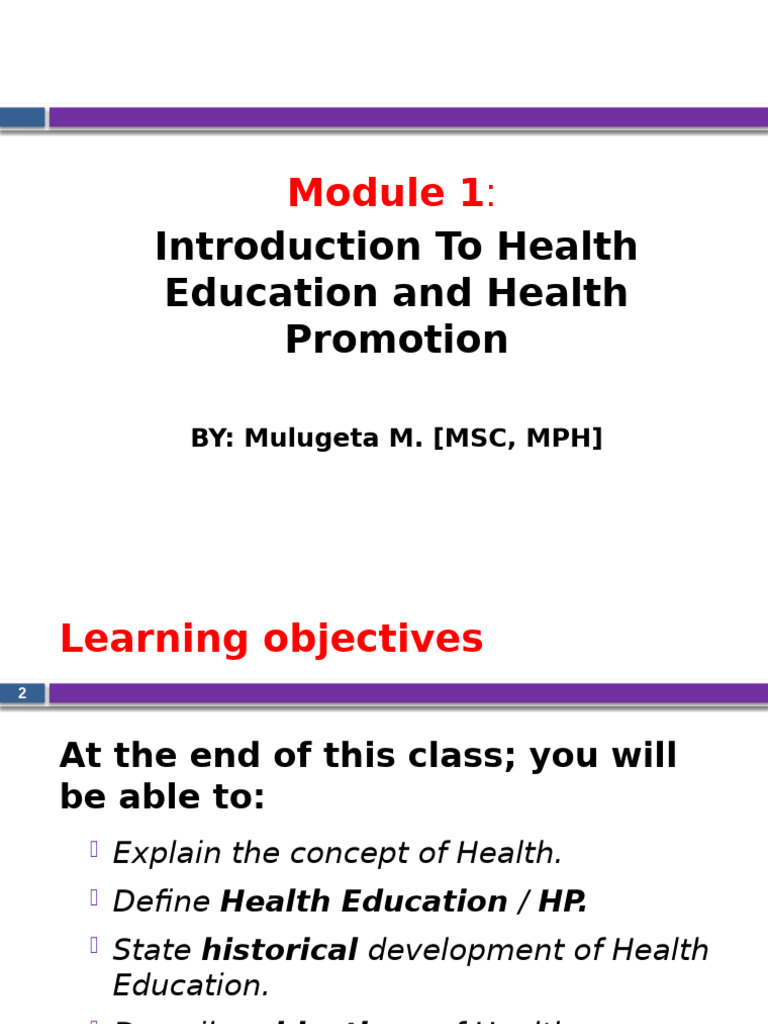Health Education and Promotion Overview | PDF | Knowledge | Experience