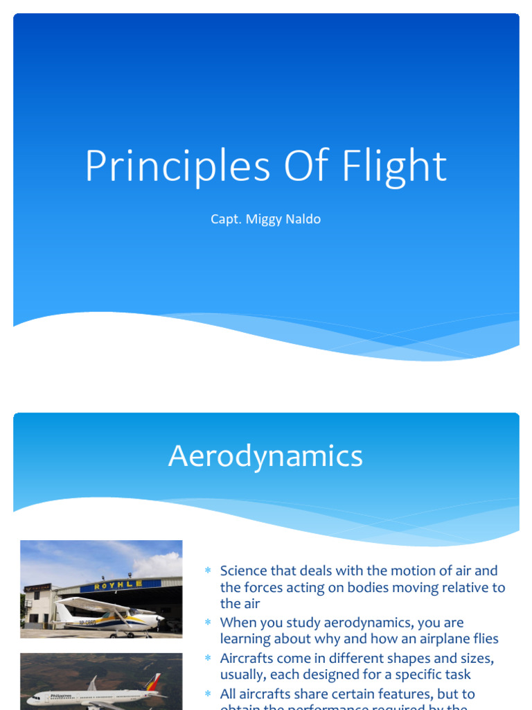 Principles of Flight and Aerodynamics | PDF | Force | Lift (Force)