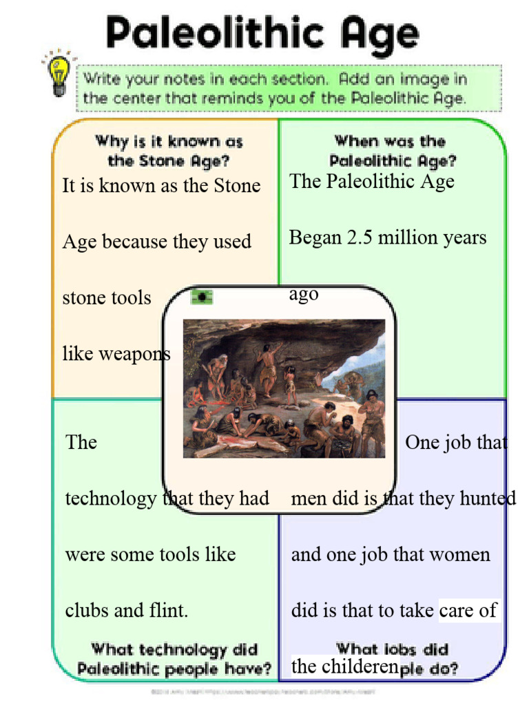 Stone Age Tools and Roles Overview | PDF