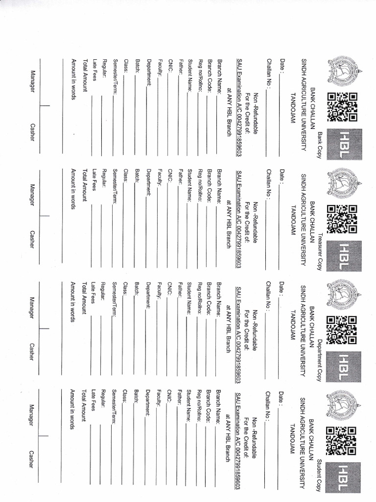 Challan Form | PDF