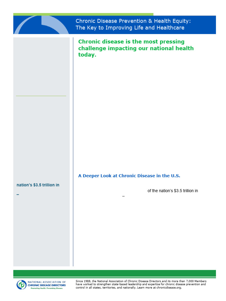 FS CDandHealthEquity2020 | PDF | Preventive Healthcare | Chronic Condition