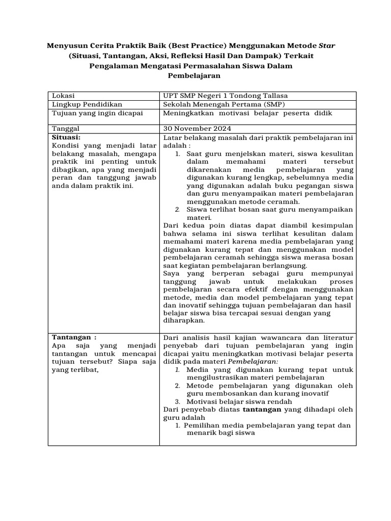 Meningkatkan Motivasi Belajar Siswa | PDF