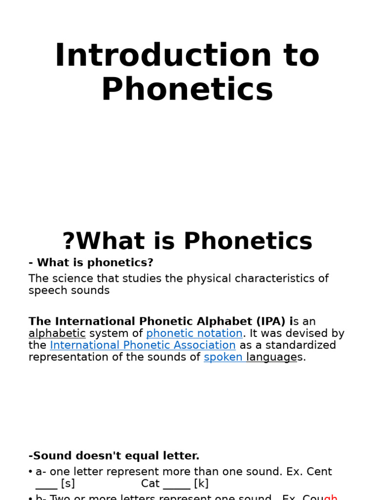 Introduction to Phonetics 1 | PDF | Phonetics | Linguistics