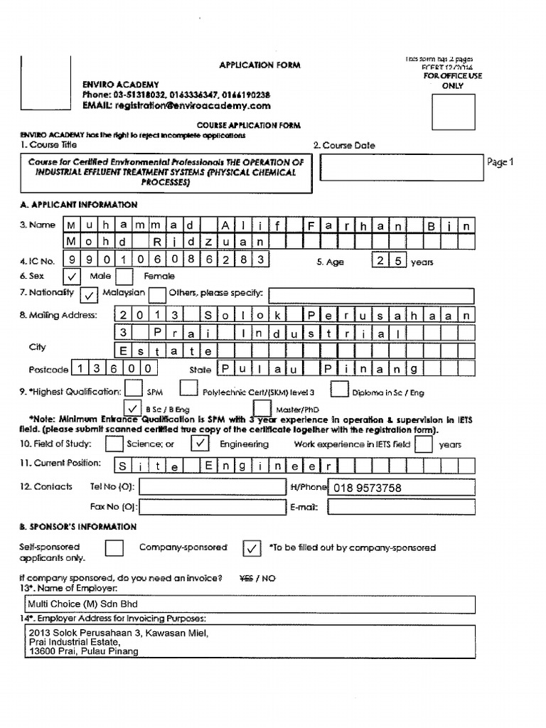 Application Form | PDF
