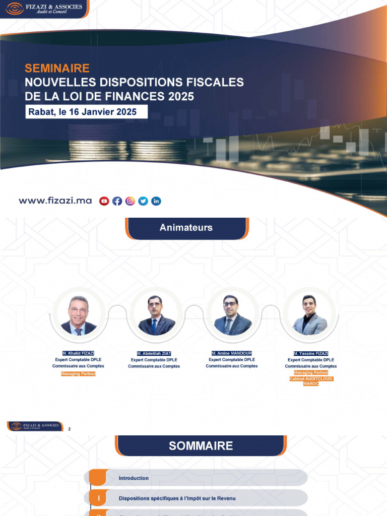 Nouvelles Dispositions de La Loi de Finance 2025 | PDF