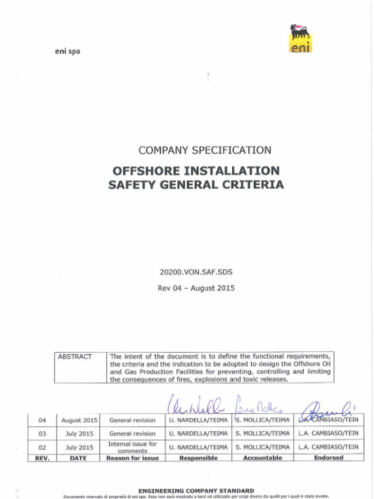 20200E04 Criteri Generali Di Sicurezza | PDF | Risk | Risk Assessment