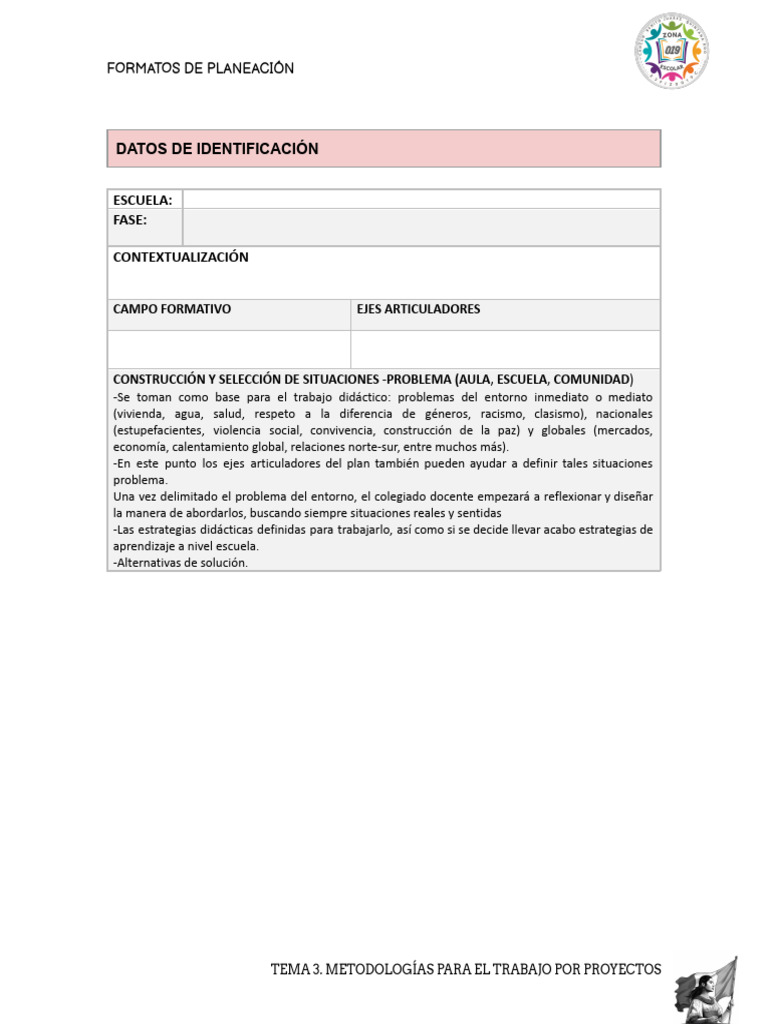 Formatos de planeación | PDF | Evaluación | Planificación
