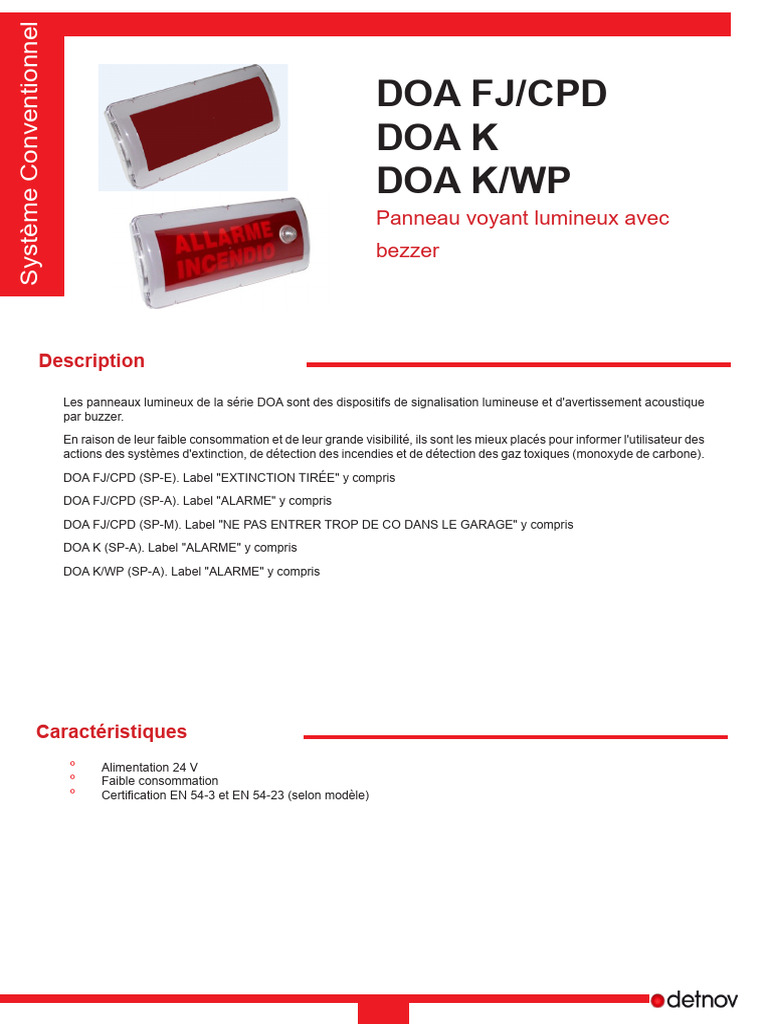 Datasheet - DOA FJ - K - KWP DS 339 FR 2019 A | PDF